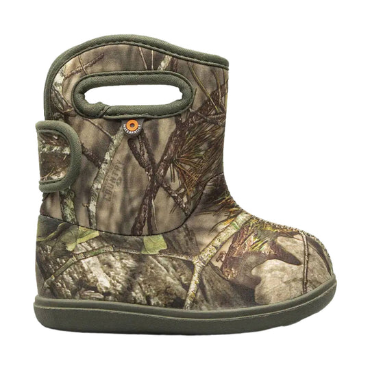 Camouflage insulated toddler rain boot with pull handle and rubber sole