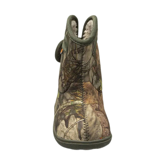 Camouflage toddler rain boot with faux-fur lining and pull-on handles