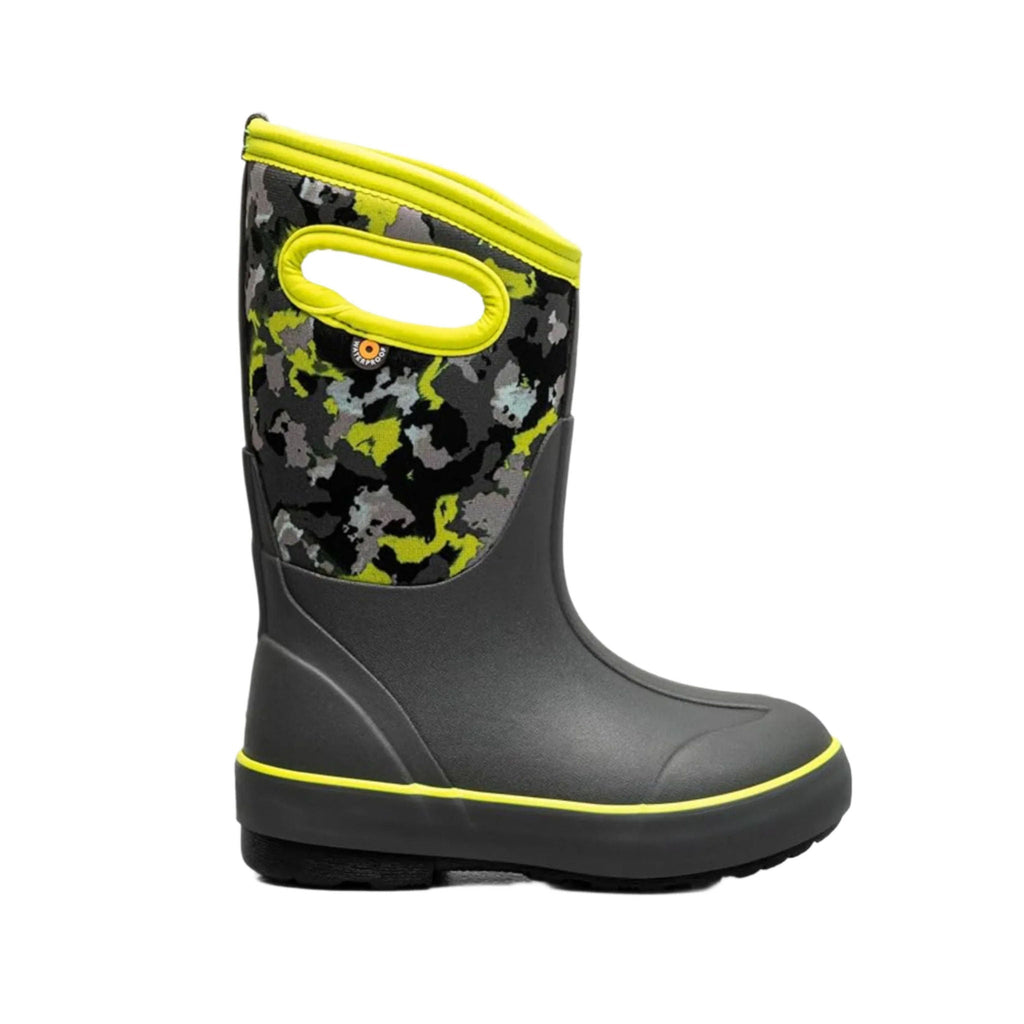 Bogs Kids' Camo Texture Waterproof Winter Boots - Dark Gray Multi - Lenny's Shoe & Apparel