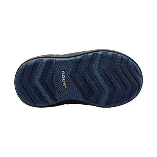 Navy rubber boot outsole with BOGS logo and textured tread