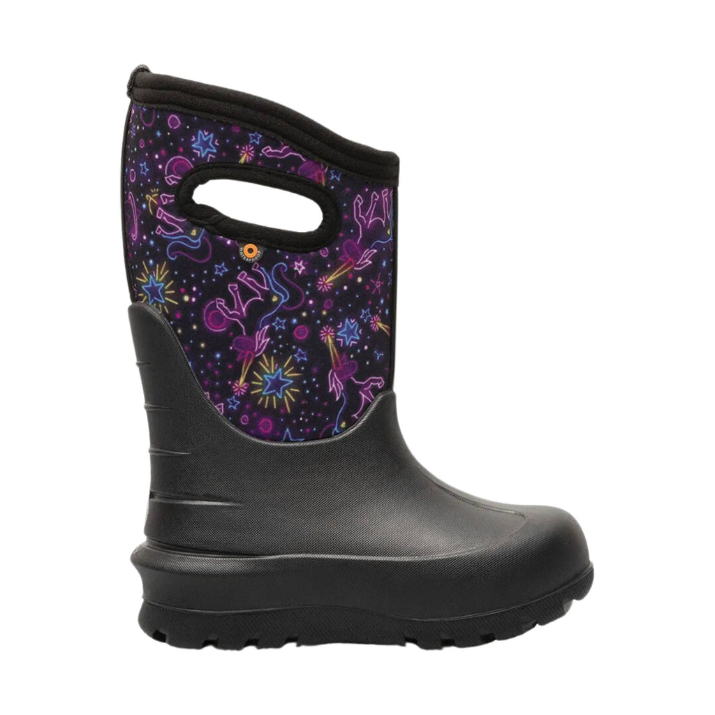 Bogs Kids' Neo Classic Neon Unicorn Waterproof Winter Boots - Black Multi - Lenny's Shoe & Apparel