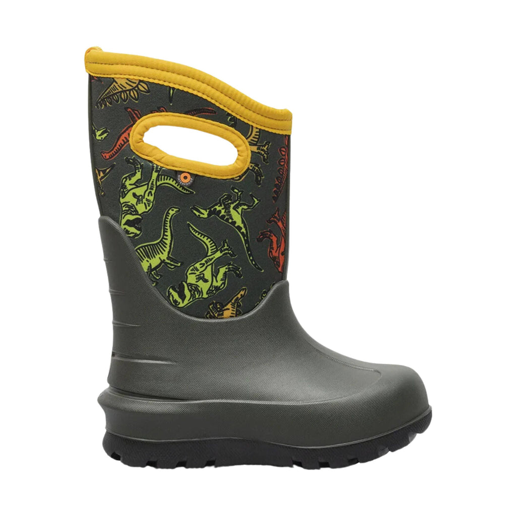 Bogs Kids' Neo Classic Super Dino Waterproof Winter Boots - Dark Green Multi - Lenny's Shoe & Apparel