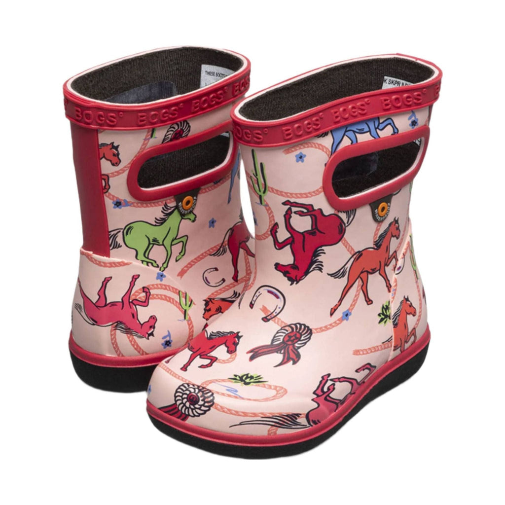 Bogs Kids' Skipper II Rodeo Horses Rain Boots - Pink Multi - Lenny's Shoe & Apparel