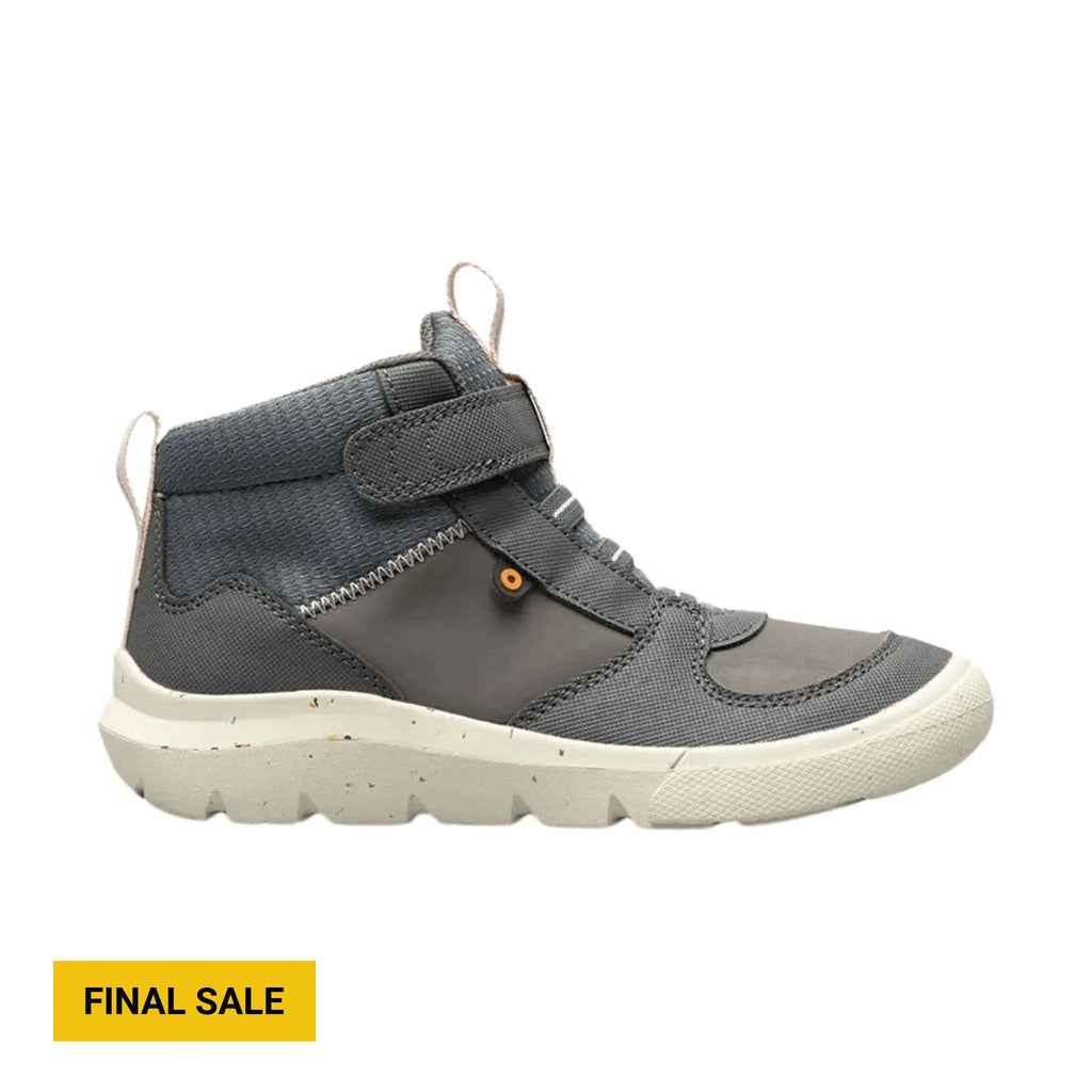 Bogs Kids' Skyline High Top Slip On Shoes - Gray - Lenny's Shoe & Apparel