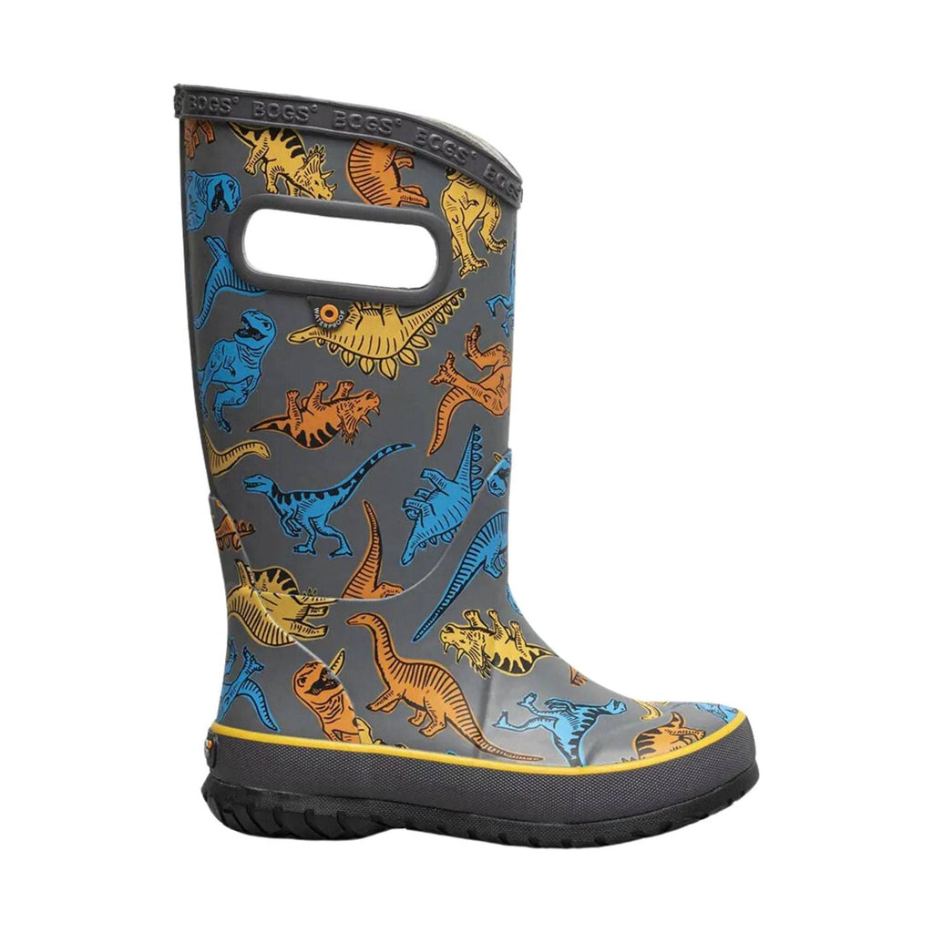 Bogs Kids' Super Dino Rain Boots - Grey Multi - Lenny's Shoe & Apparel