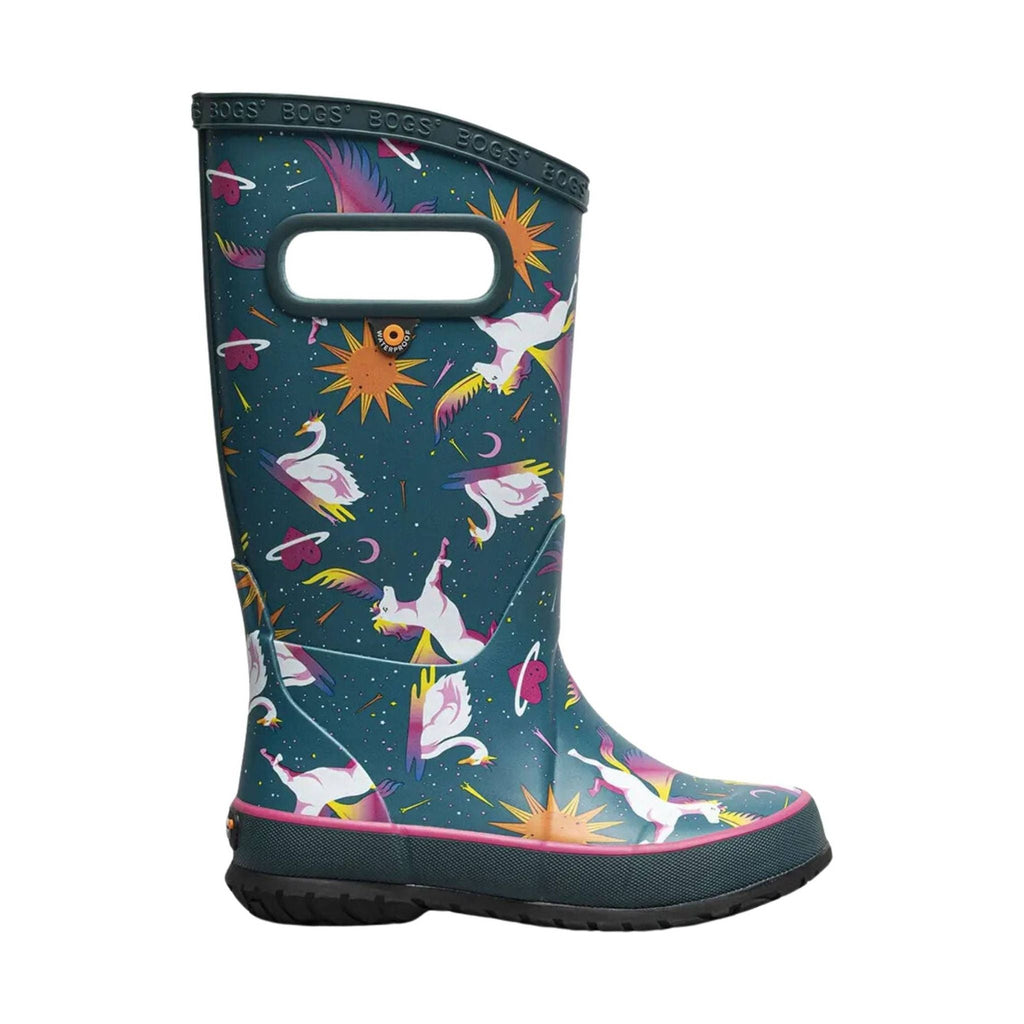 Bogs Kids' Unicorn Swan Rain Boots - Teal Multi - Lenny's Shoe & Apparel