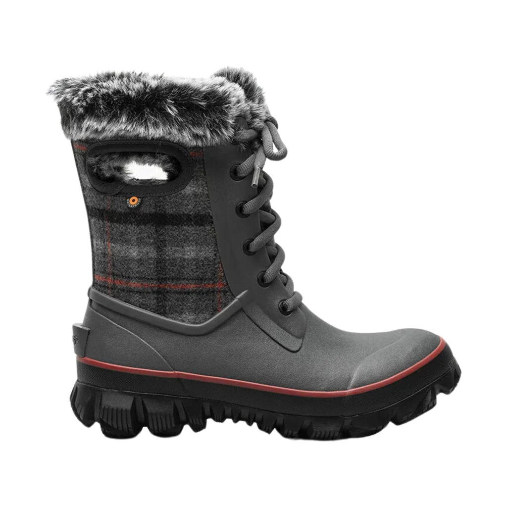 Bogs Women's Arcata Cozy Plaid Winter Boots - Dark Gray Multi - Lenny's Shoe & Apparel