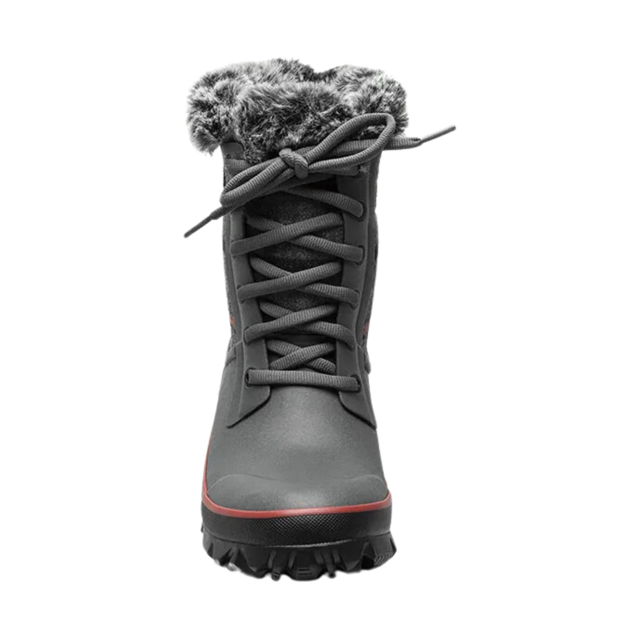 Bogs Women's Arcata Cozy Plaid Winter Boots Dark Gray Multi