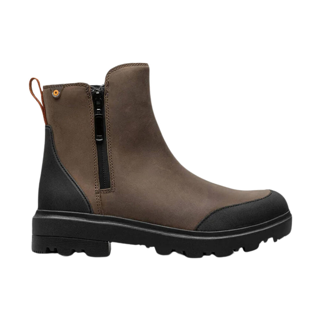 bogs leather boots in the rain