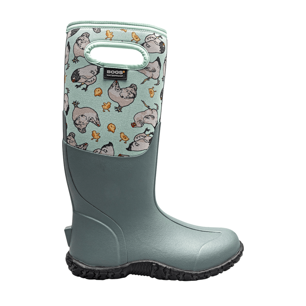 Bogs Women's Mesa Chickens Rain Boots - Aqua Multi - Lenny's Shoe & Apparel