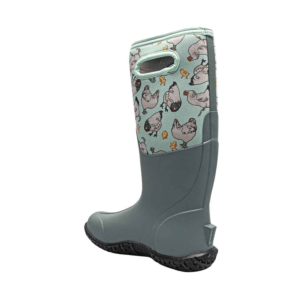 Bogs Women's Mesa Chickens Rain Boots - Aqua Multi - Lenny's Shoe & Apparel