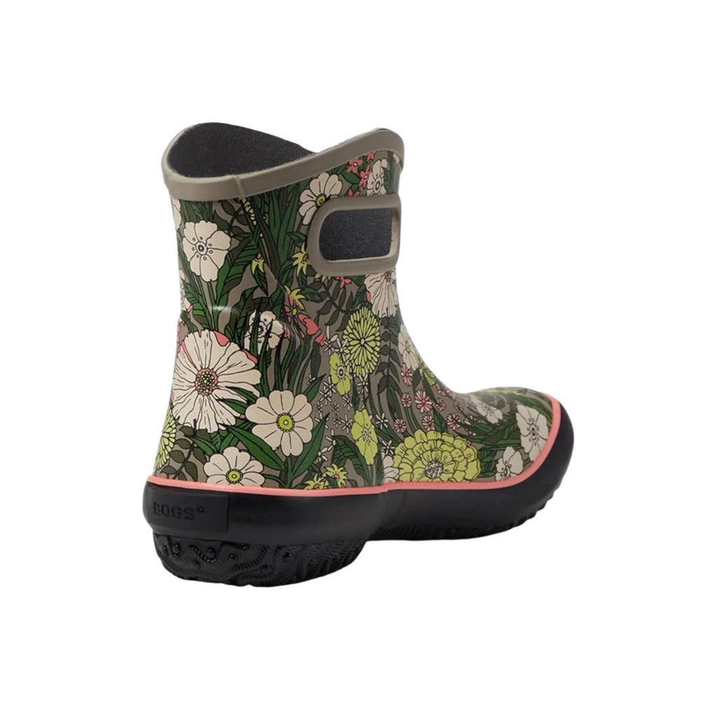 Bogs Women's Patch Ankle Vintage Floral Garden Rain Boots - Taupe Multi - Lenny's Shoe & Apparel