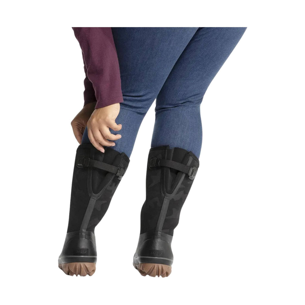 Bogs Women's Whiteout Adjustable Calf Waterproof Slip On Winter Boots - Black - Lenny's Shoe & Apparel