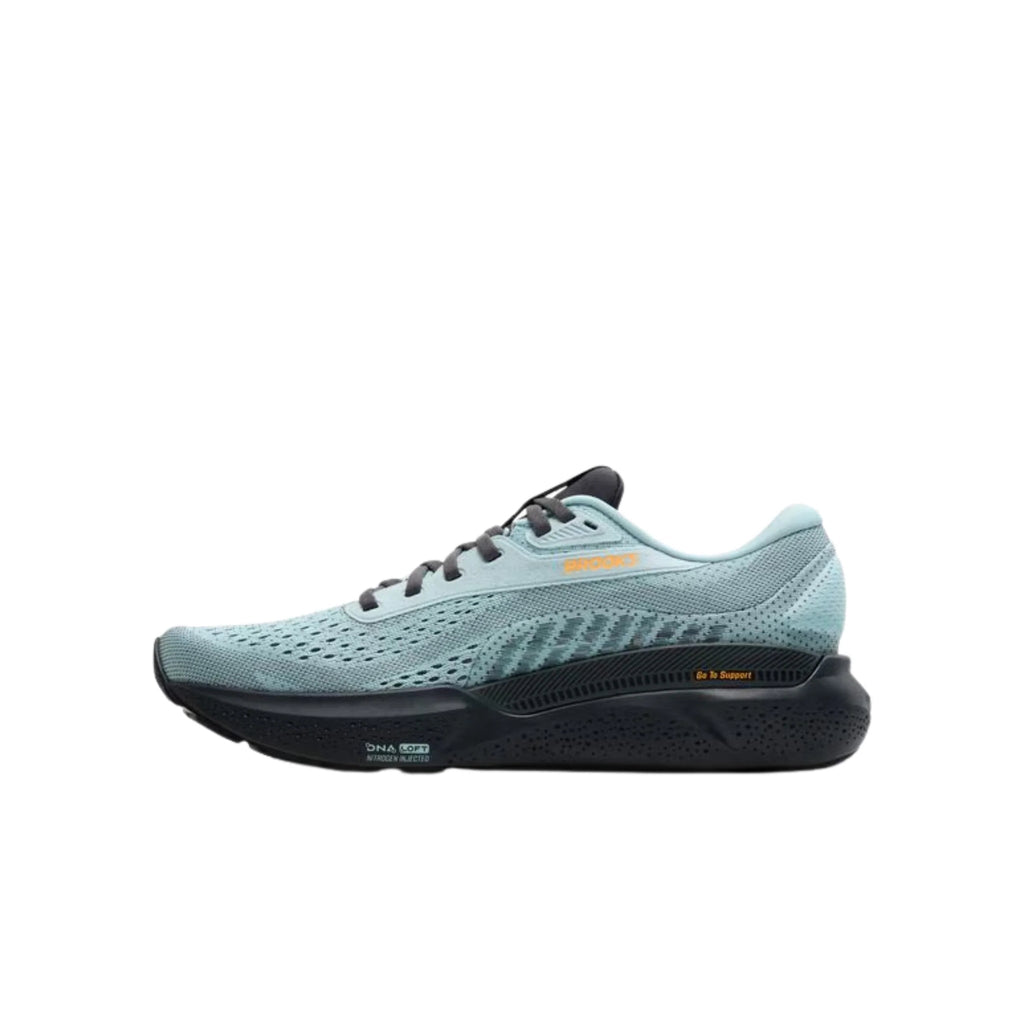 Brooks Men's Adrenaline GTS 24 Road Running Shoes - Winter Sky/Ebony/Orange - Lenny's Shoe & Apparel