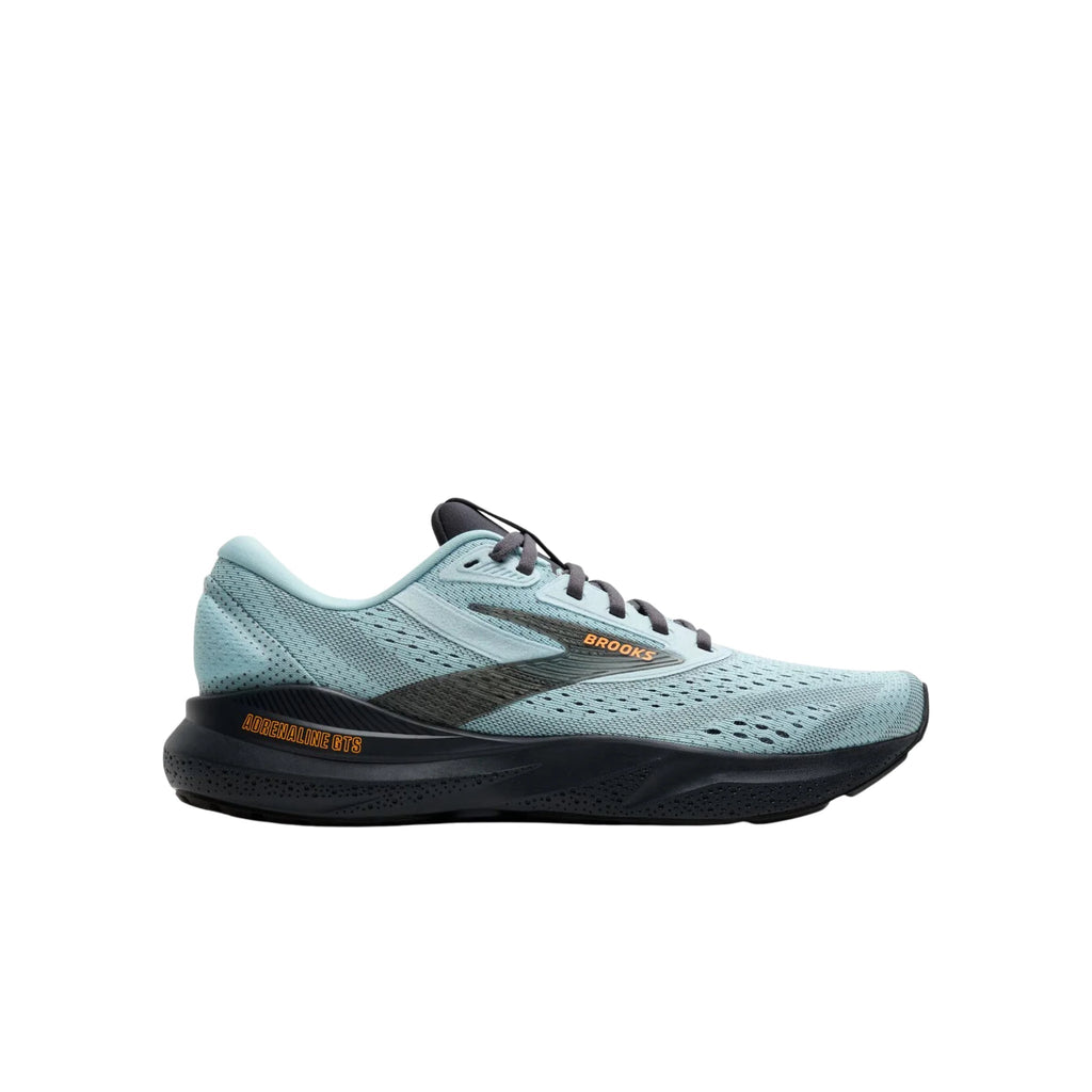 Brooks Men's Adrenaline GTS 24 Road Running Shoes - Winter Sky/Ebony/Orange - Lenny's Shoe & Apparel