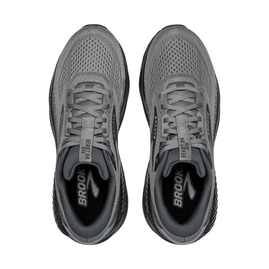 Gray and black mesh running shoes with laces, side branding, and Beast 24 GTS tongue tags