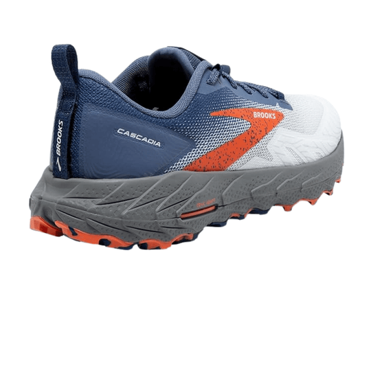 Brooks Men's Cascadia 17 Trail Running Shoes - Blue/Navy/Firecracker - Lenny's Shoe & Apparel