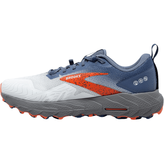 Brooks Men's Cascadia 17 Trail Running Shoes - Blue/Navy/Firecracker - Lenny's Shoe & Apparel