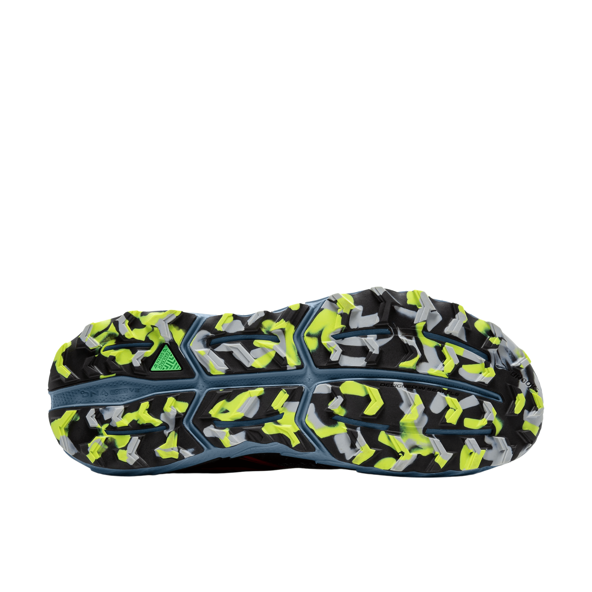 スクーデリア　PK8 Brooks Men's Cascadia 18 Trail Running Shoe - Citadel/Ebony/Lime