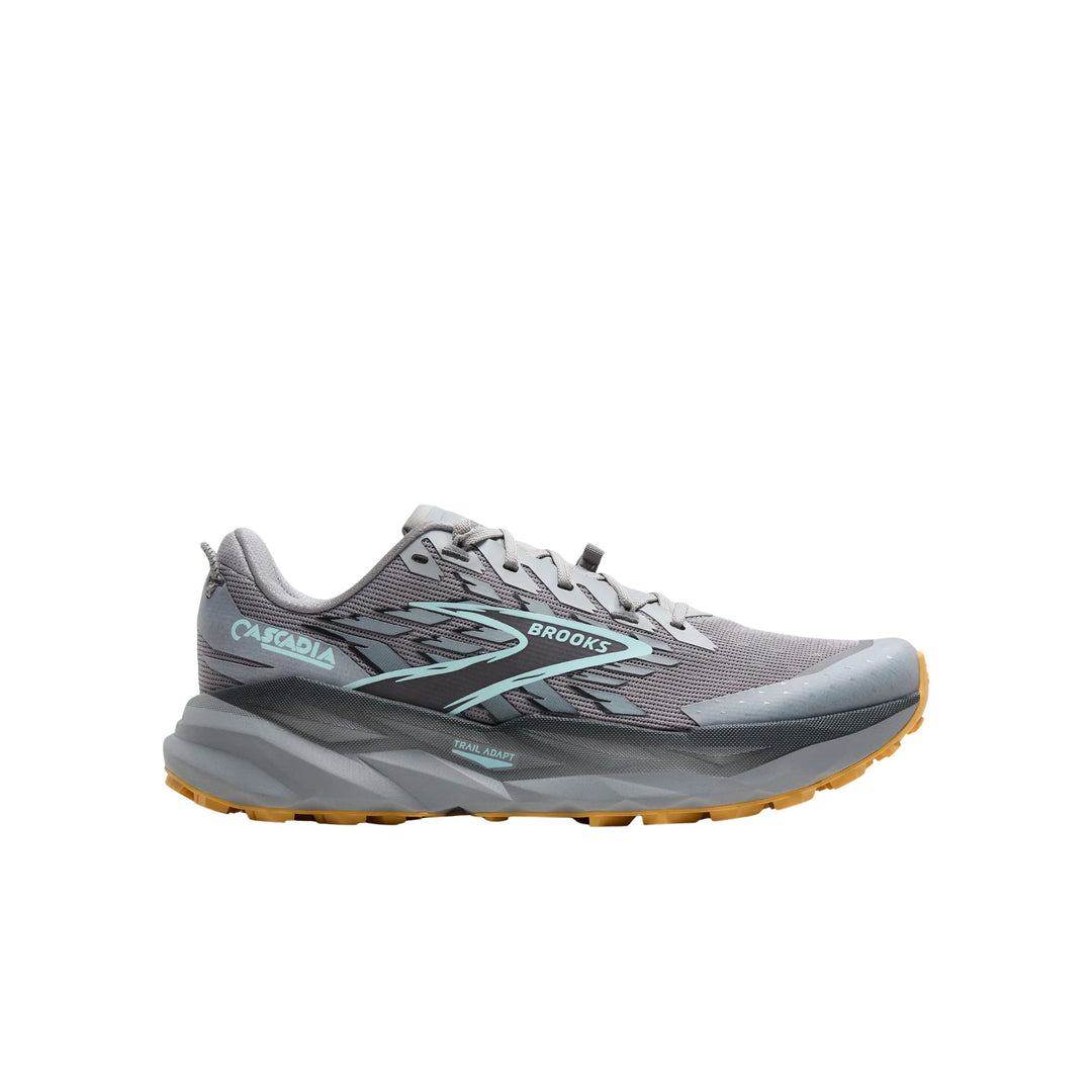 Brooks Men's Cascadia 19 Trail Running Shoes - Alloy/Ebony/Orange - Lenny's Shoe & Apparel