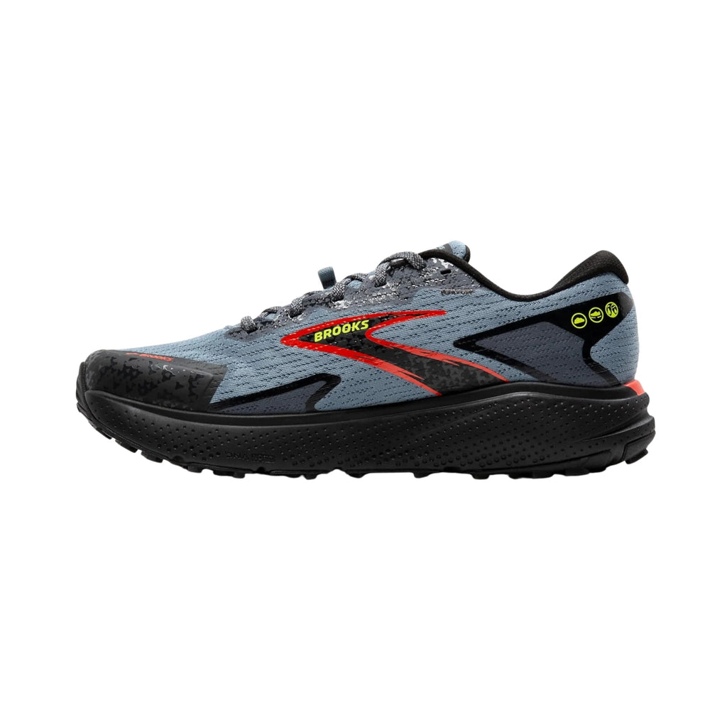Brooks Men's Divide 5 Trail Running Shoes - Citadel/Ebony/Lime - Lenny's Shoe & Apparel