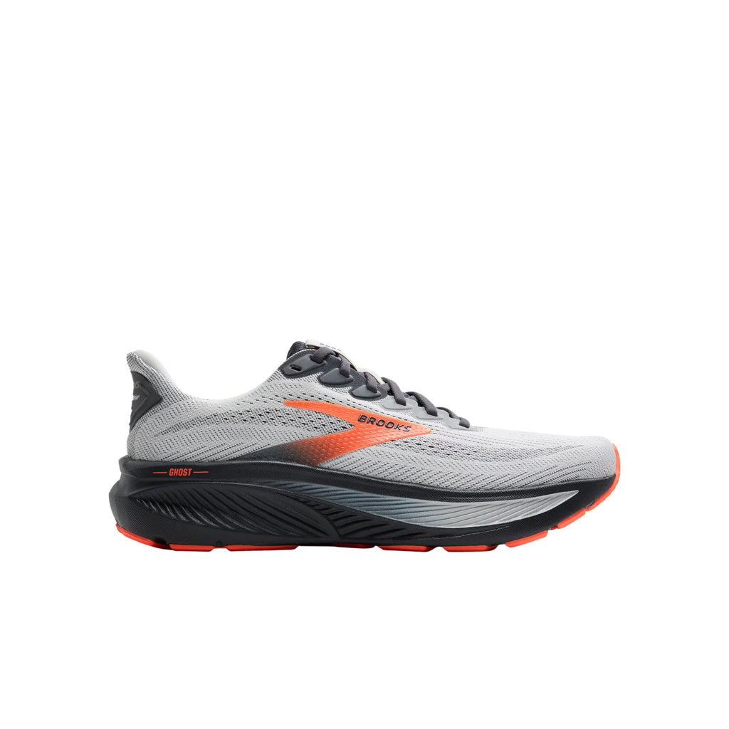 Brooks Men's Ghost 17 Running Shoes - Oyster Mushroom/ Orange/ Ebony - Lenny's Shoe & Apparel