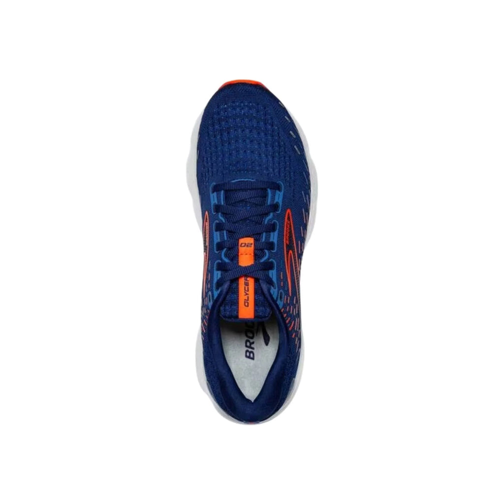 Brooks Men's Glycerin 20 Road Running Shoes - Blue Depths/Palace Blue/Orange - Lenny's Shoe & Apparel