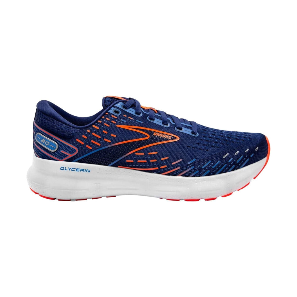 Brooks Men's Glycerin 20 Road Running Shoes - Blue Depths/Palace Blue/Orange - Lenny's Shoe & Apparel