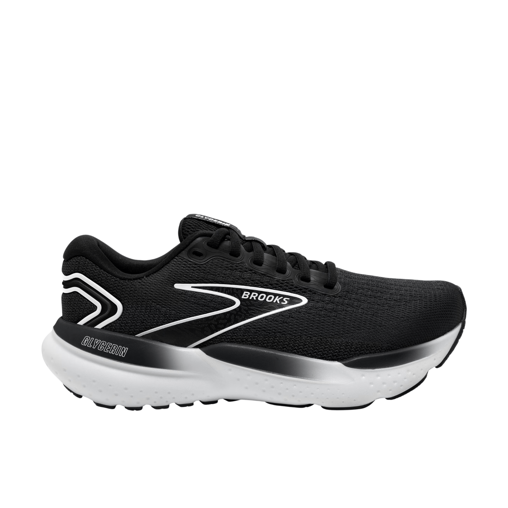 ジョニー Brooks Men's Glycerin 21 Road Running Shoes - Black/Grey/White