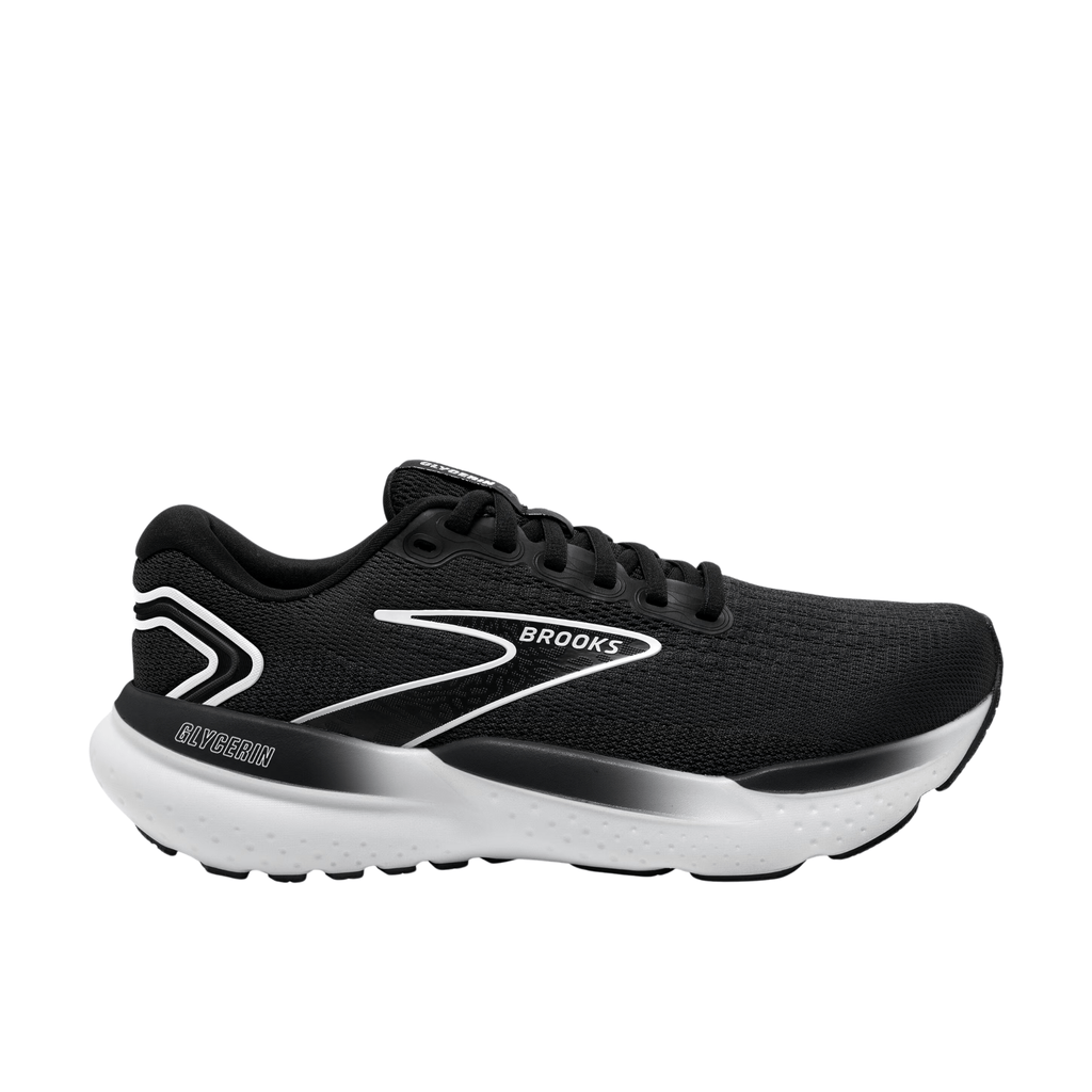 Brooks Men's Glycerin 21 Road Running Shoes - Black/Grey/White - Lenny's Shoe & Apparel