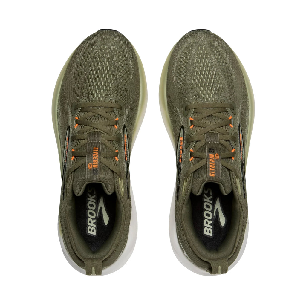Brooks Men's Glycerin 22 Road Running Shoes - Dusty Olive - Lenny's Shoe & Apparel