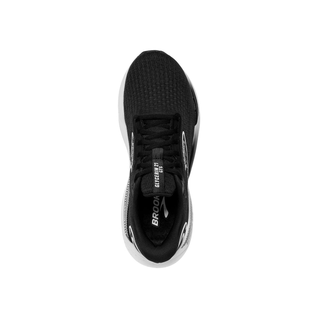 Brooks Men's Glycerin GTS 21 Road Running Shoes - Black/Grey/White - Lenny's Shoe & Apparel