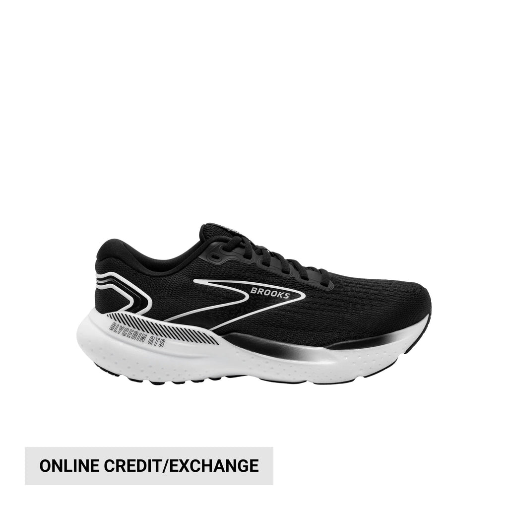 Brooks Men's Glycerin GTS 21 Road Running Shoes - Black/Grey/White - Lenny's Shoe & Apparel