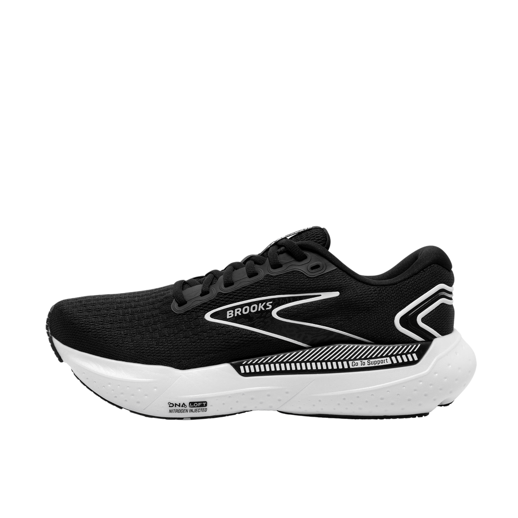 Brooks Men's Glycerin GTS 21 Road Running Shoes - Black/Grey/White - Lenny's Shoe & Apparel