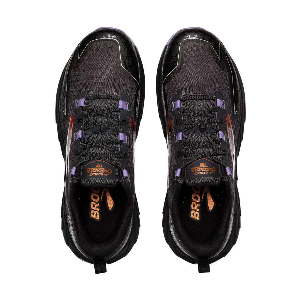 Brooks Women's Cascadia 18 Trail Running Shoes - Ebony/Sweet Lavender/Copper - Lenny's Shoe & Apparel