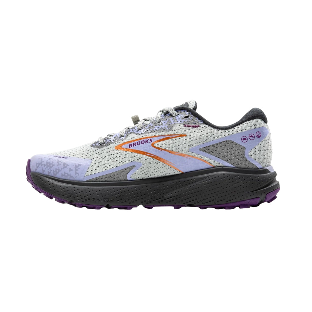 Brooks Women's Divide 5 Trail Running Shoes - Mercury/Ebony/Sweet Lavender - Lenny's Shoe & Apparel