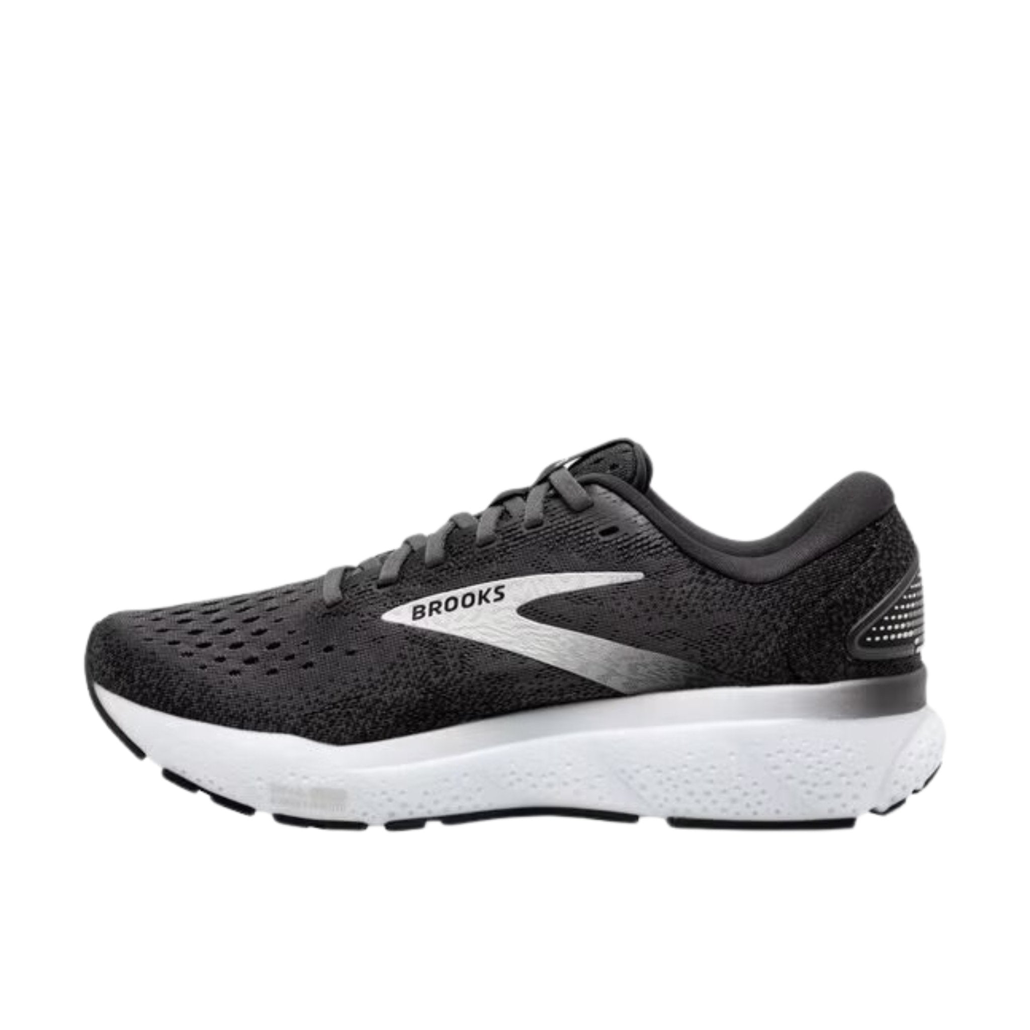 Brooks Women's Ghost 16 Road Running Shoes Black/Grey/White