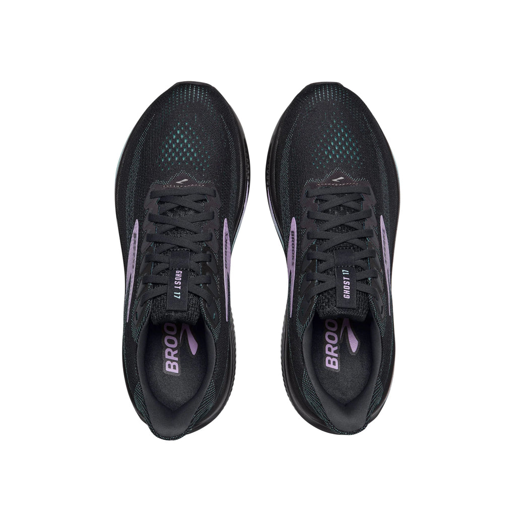 Brooks Women's Ghost 17 Road Running Shoes - Grey/Clearwater/Purple - Lenny's Shoe & Apparel