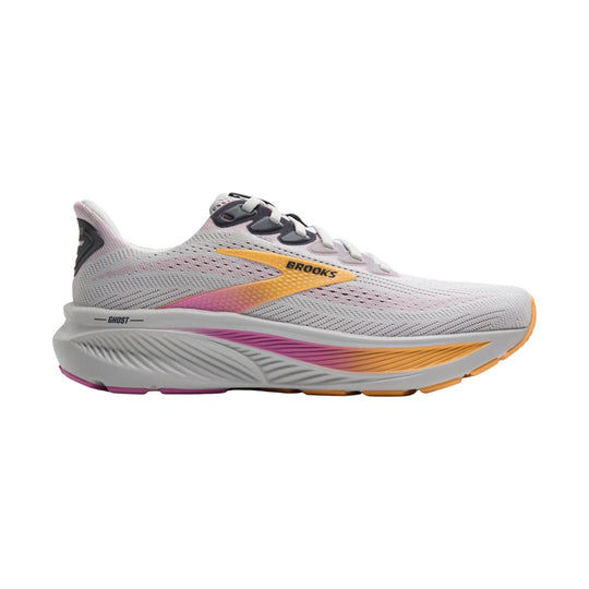 Brooks Women's Ghost 17 Road Running Shoes - Oyster/Apricot/Pink - Lenny's Shoe & Apparel