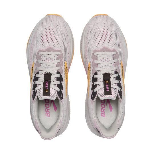 Brooks Women's Ghost 17 Road Running Shoes - Oyster/Apricot/Pink - Lenny's Shoe & Apparel