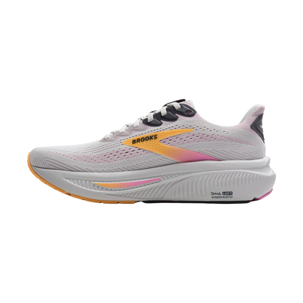 Brooks Women's Ghost 17 Road Running Shoes - Oyster/Apricot/Pink - Lenny's Shoe & Apparel