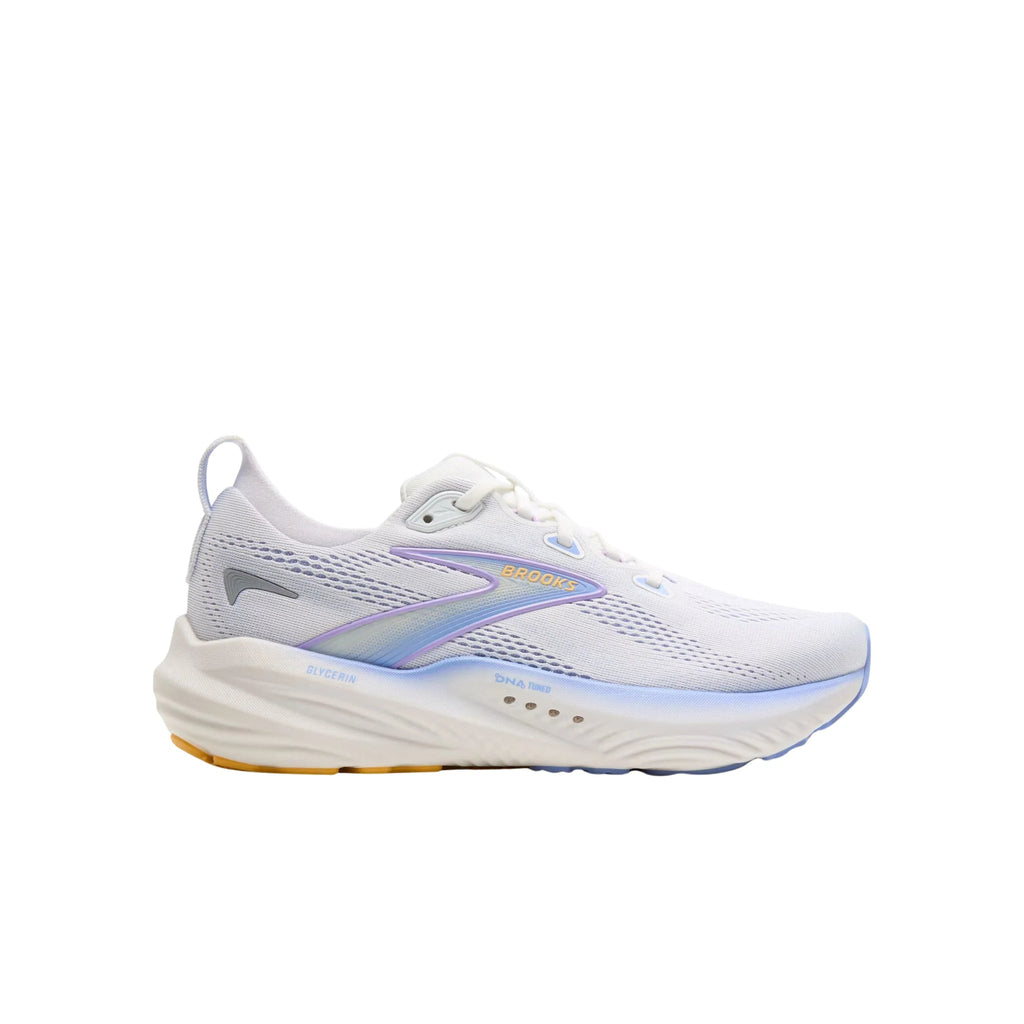 Brooks Women's Glycerin 22 Road Running Shoes - White/Blue Heron/Apricot - Lenny's Shoe & Apparel