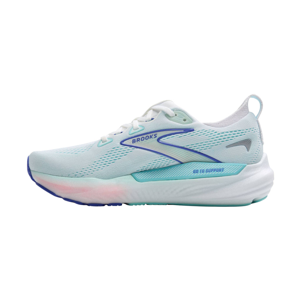 Brooks Women's Glycerin GTS 22 Road Running Shoes - White/Limpet Shell/Amparo Blue - Lenny's Shoe & Apparel
