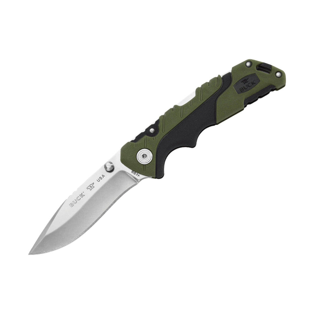 Buck Small Folding Pursuit Knife - Green/Black - Lenny's Shoe & Apparel