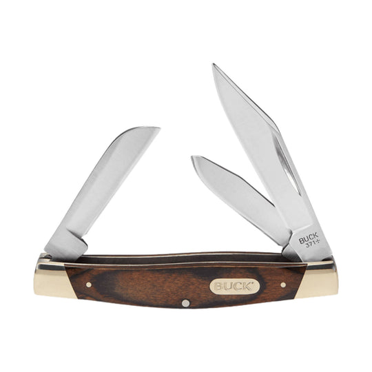 Buck Stockman Knife - Woodgrain Inlay - Lenny's Shoe & Apparel