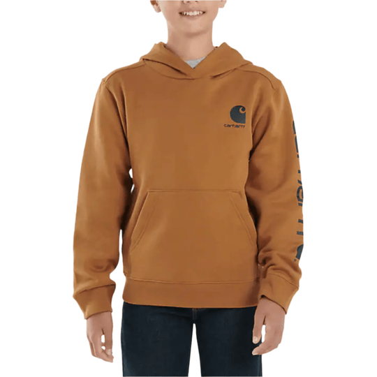 Carhartt Boys' Long Sleeve Graphic Sweatshirt - Carhartt Brown S - XL - Lenny's Shoe & Apparel