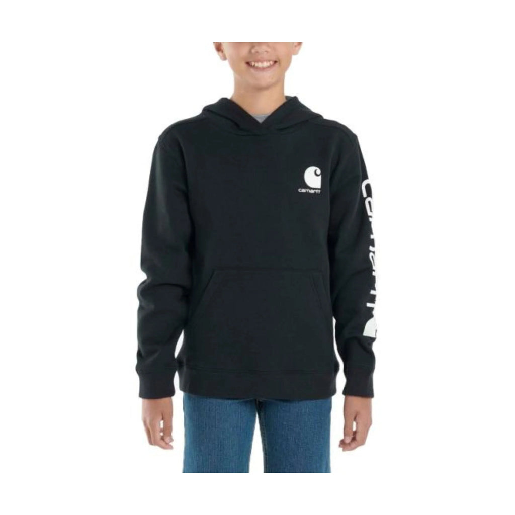 Carhartt Boys' Long Sleeve Graphic Sweatshirt - Caviar Black S - XL - Lenny's Shoe & Apparel
