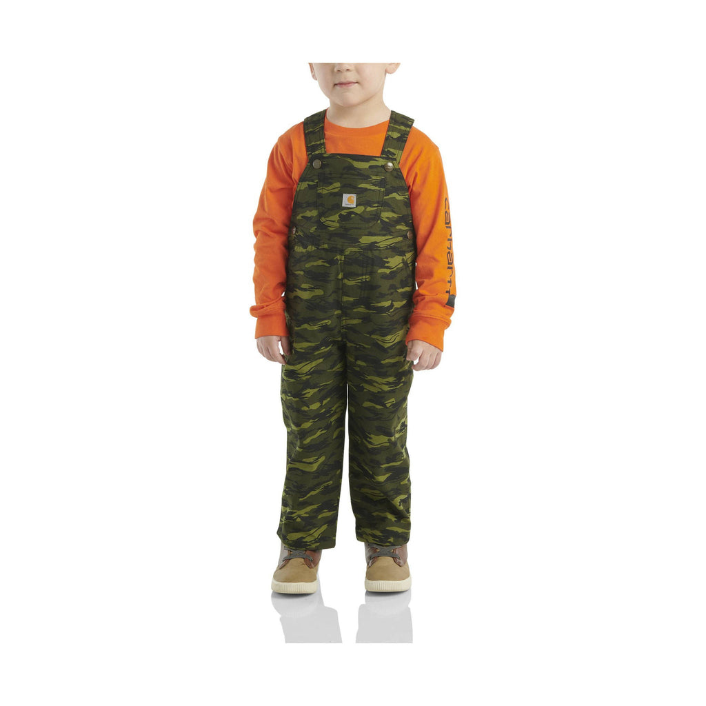 Carhartt Boys' Toddler Long Sleeve Shirt Canvas Print Overall Set - Camo/Green - Lenny's Shoe & Apparel