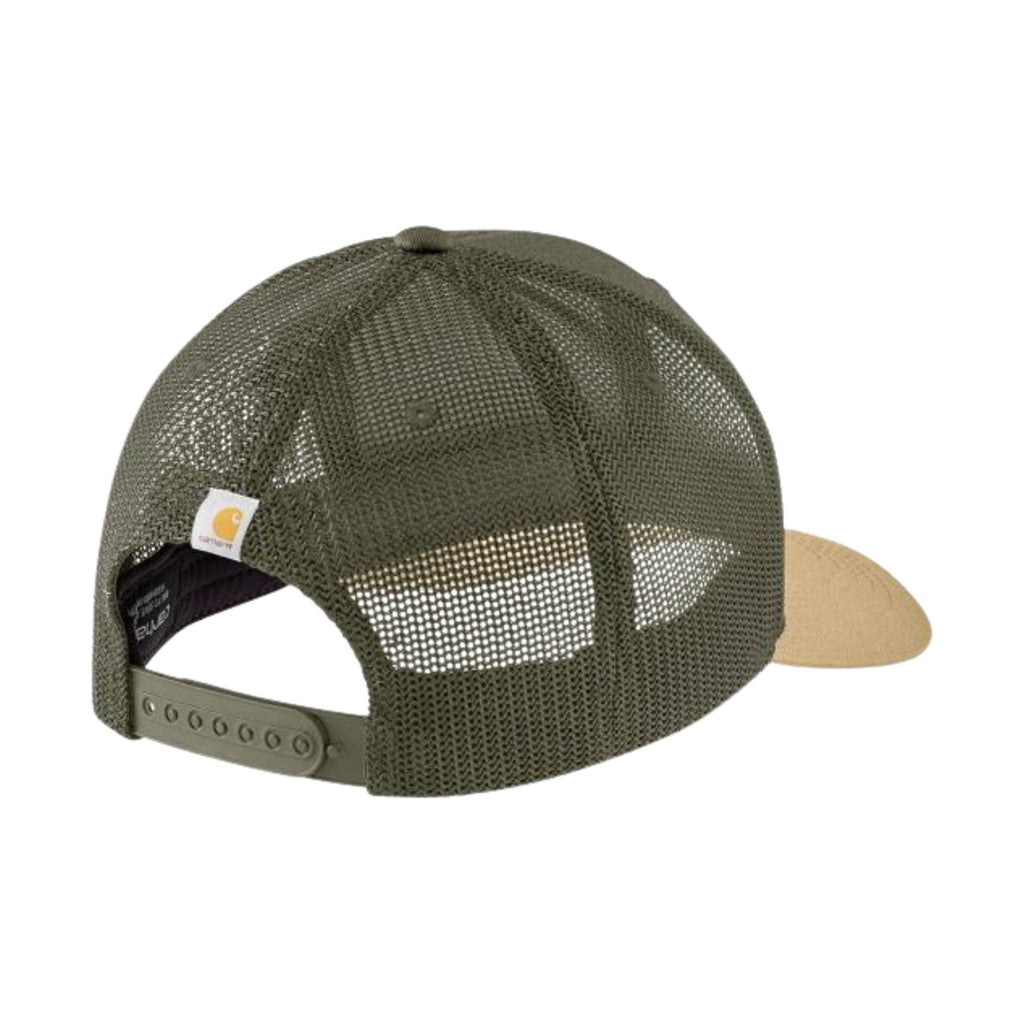 Carhartt Canvas Mesh Back Dog Patch Cap - Dusty Olive - Lenny's Shoe & Apparel