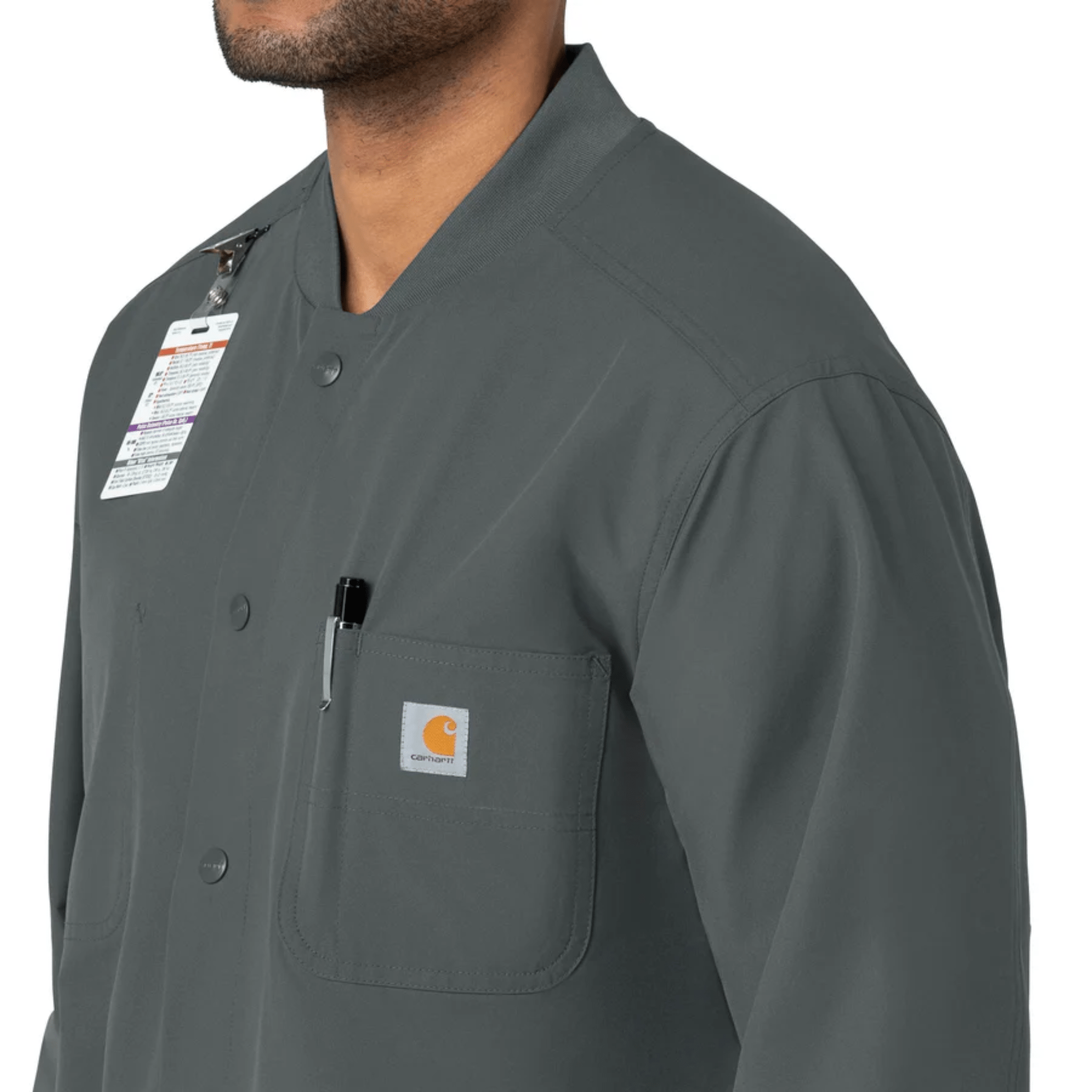 Carhartt Force Essentials Chore Scrub Coat - Pewter – Lenny's Shoe